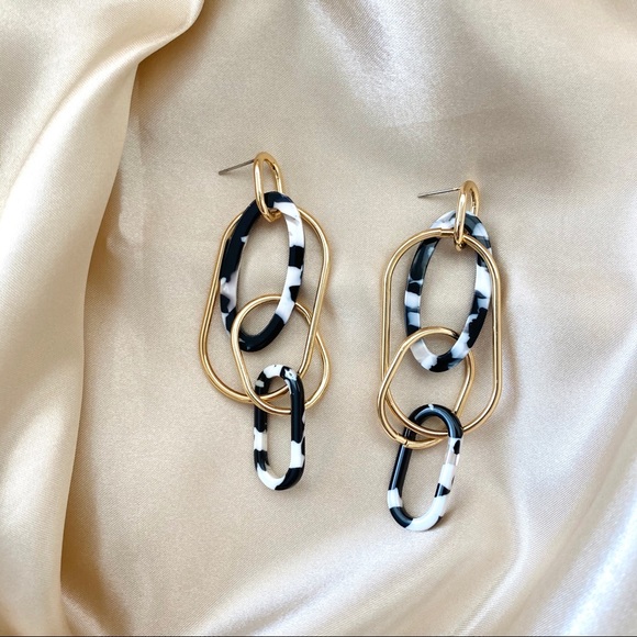 Acrylic Chic Modern Art Drop Earrings - Picture 2 of 8